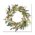 thumbnail image 3 of Vickerman 24" Artificial Purple Lilac Wild Flower Wreath., 3 of 5
