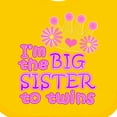 thumbnail image 4 of Inktastic I'm the Big Sister to Twins. Girls Baby Bib, 4 of 4