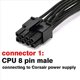 thumbnail image 2 of 2X CPU de 8 Macho Una CPU de 8 (4 + 4) Macho EPS-12V Cable Adaptador de Alimentación de Placa Base para Fuente de Alimentación Modular (60 cm), 2 of 6