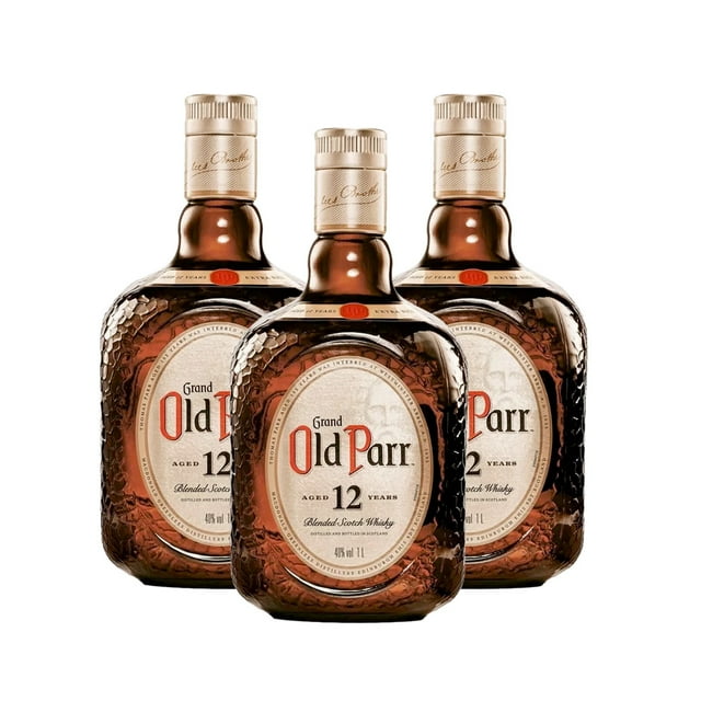 Pack 3 Whisky Old Parr 12 años 1 lt Importado Grand Old Parr Whisky / Old Parr