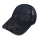 thumbnail image 2 of Gorra con ventilador solar transpirable y recargable con energía solar para playa, deportes y compras. Azul marino, 2 of 8