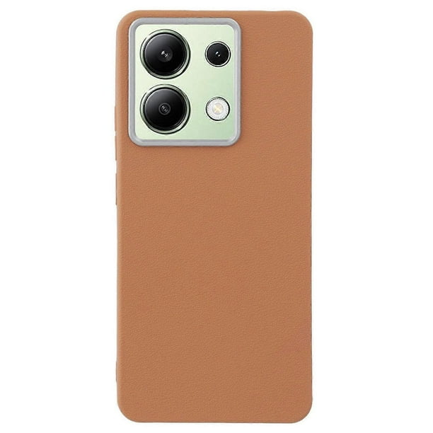 For Xiaomi Redmi Note 13 4G Case Leather Textured TPU Shockproof Phone Cover - Grey