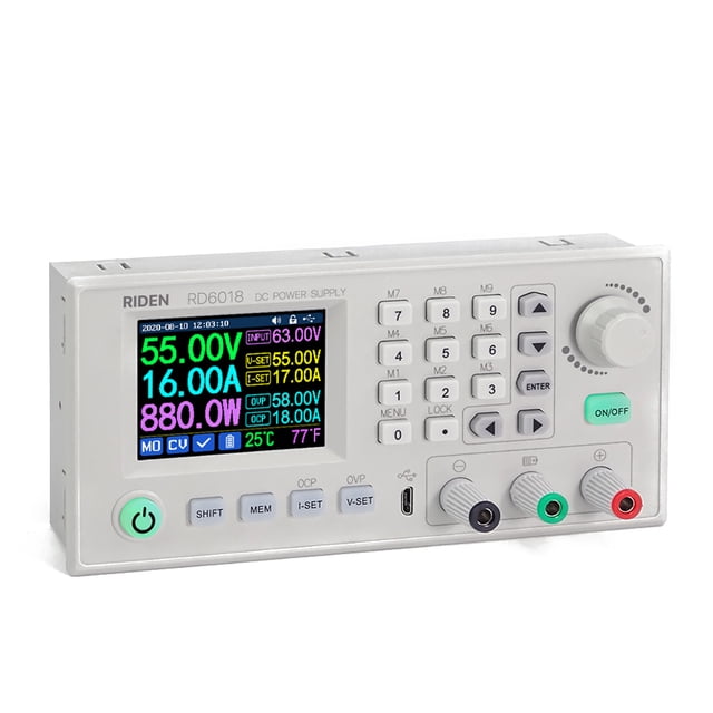 Module d'Alimentation DC Réglable WiFi RD6018-W avec Sortie 60V et Courant 18A pour Laboratoire et Réparation