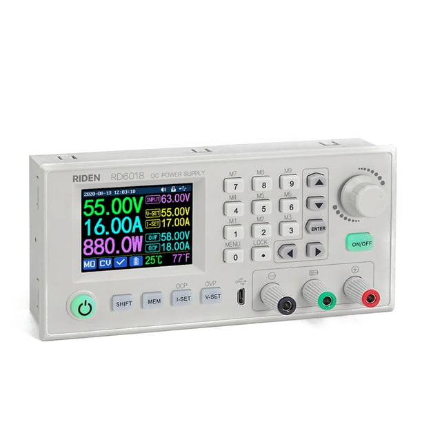 Módulo de fuente de alimentación de corriente continua de voltaje constante y corriente constante RD6018 de 18 A con teclado para PC