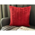 thumbnail image 2 of The HomeCentric Cushion Cover For Couch, Red Pillow Cover, Solid Pillow Cover, Pack of 2, 12x12 inch (30x30 cm) Cushion Cover, Faux Suede Throw Pillow Cover, Textured Pintucks Easter - Red Wind Folds, 2 of 7