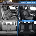 thumbnail image 4 of HQBQBUG Car Seat Covers Full Set Fit for Chevy/Chevrolet Trax 2024-2025, Waterproof Nappa Leather Car Seat Cover, Full Coverage Car Seat Covers Sets(Black Grey,5 Seats), 4 of 9