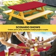 thumbnail image 6 of Pure Red Table Cloths for 5 Foot Rectangle Tables, Simple Solid Color Patio Waterproof Elastic Fitted Tablecloths, Washable Rectangular Table Cover for Camping, 6 of 8