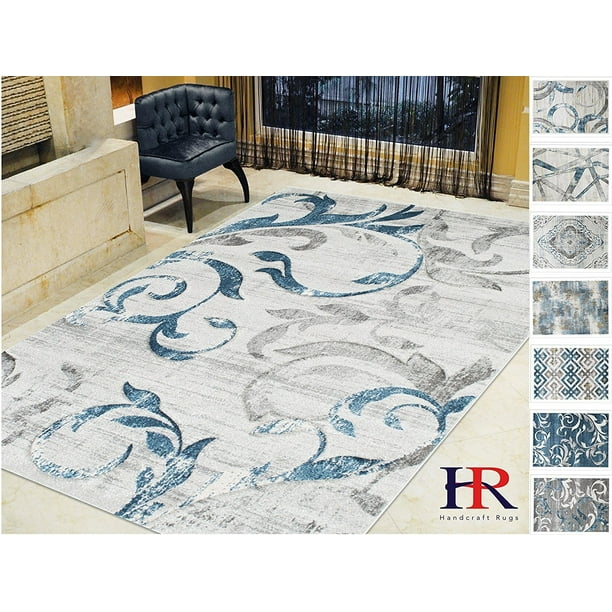 Handcraft Rugs - Modern Faded Vintage Distressed Floral ...