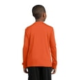 thumbnail image 2 of Sport-Tek Youth Long Sleeve Posicharge Competitor Tee. Yst350ls , YST350LS , Deep Orange , Small, 2 of 2