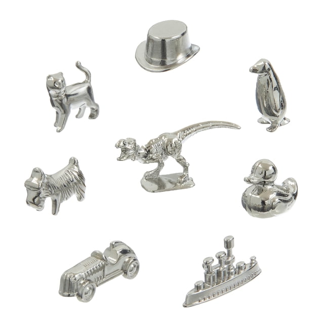 Paquete de 8 peones de repuesto compatibles con Monopoly Brybelly