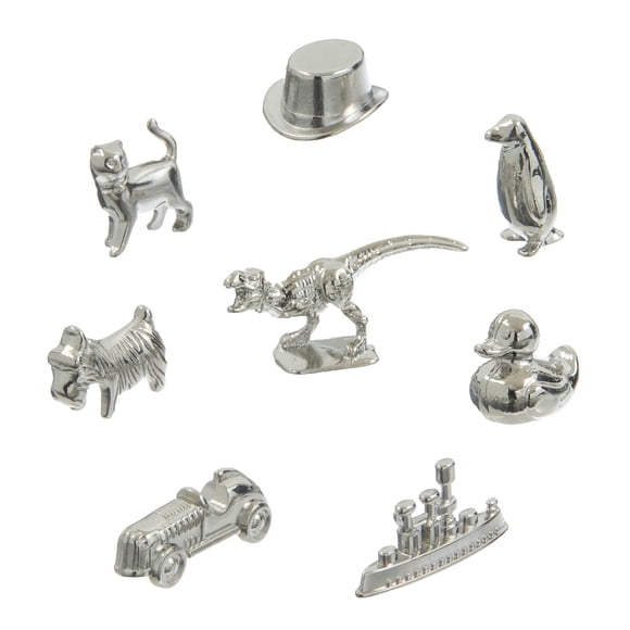 Paquete de 8 peones de repuesto compatibles con Monopoly Brybelly