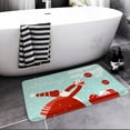 thumbnail image 2 of Bath Mats for Bathroom Cute Red Santa Claus Washable Cover Floor Rug Carpets Floor Mat Bathroom Decorations 16x24 Inches for Kitchen Bedroom Indoor, 2 of 6