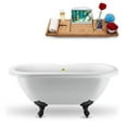 thumbnail image 2 of 70" Streamline N1121WH-GLD Clawfoot Tub and Tray With External Drain, 2 of 7