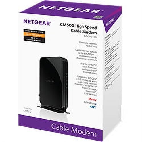 Restored NETGEAR DOCSIS 3.0 Cable Modem with 16X4 Max (CM500-100NAR) (Refurbished) - image 4 of 6