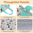 thumbnail image 4 of Boston Terriers and Flowers Insulated Lunch Bag for Women & Adults,Large Portable Soft Cooler Lunch Bag,Thermal Food Storage Tote with Pearl Cotton,8.66L,8.75x5.75x9.5 Inch, 4 of 6