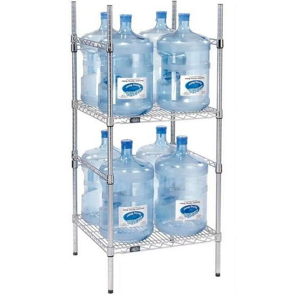 Global Industrial WSR2424 Nexel Water Bottle Storage Rack - 5 gal - 8 Bottle
