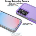 thumbnail image 5 of For Samsung Galaxy S24 FE 5G Case ,2 in1 Sturdy Phone Case for Galaxy S24 FE 5G 6.7 inch ,Takfox Shockproof Protection Heavy Duty Armor Hard Plastic & Rubber Rugged Full Body Bumper Case Cover,Purple, 5 of 7