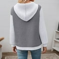 thumbnail image 5 of Hoodie Women Y2K Cropped Zip Up Hoodie Festival Women's Casual Loose Fit Long Sleeve Color Block Pocket Hoodie Sweatshirt For Daily Wear Spring Autumn Winter, 5 of 5