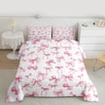 thumbnail image 2 of Castle Fairy Kids Teens Cute Ribbon Bow Knot Bedding Comforter Set 2pcs,Geometric Plaid Bowknot Twin Comforter Sets Microfiber,Cartoon Kawaii Bow Breathable Bedding Set,Breathable Home Decor, 2 of 8