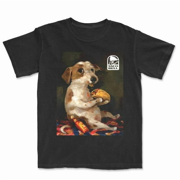 Dog Chill With Taco Vintage Graphic T-shirt, Funny Meme Shirt , Dog Lover Unisex Shirt