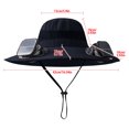 thumbnail image 2 of Kugisaki Sun Hat with Fans Solar Power Fan Wide Brim Sun Hat Fishing Essentials for Hiking Beach Summer Outdoor, 2 of 7