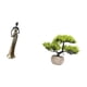 thumbnail image 5 of Escultura De Dama Tribal Africana Con Artesanía Vintage Y Bonsái Artificial, Planta Artificial Para Decoración Del Hogar Y Centros De Mesa., 5 of 8