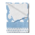 thumbnail image 2 of Polka Dots Soft Flannel Fleece Blanket, Baby Blue Polka Dots Pattern Modern in Nursery Boys Colors Vintage Design Print, Cozy Plush for Indoor and Outdoor Use, 50" x 60", Blue White, by Ambesonne, 2 of 5