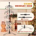 thumbnail image 2 of FENHRTVM Christmas Tree 80Inch Wrought Iron Chrismas Tree for Hang Ornament 12LB,Black, 2 of 5
