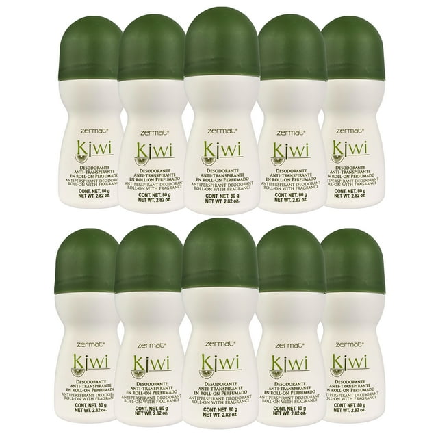 Zermat Desodorante Kiwi perfumado 24 horas paquete 10 piezas Roll On