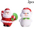 thumbnail image 1 of Bangcool 2PCS Christmas Resin Ornament Cute Mini Santa Ornament Holiday Desktop Decor, 1 of 10