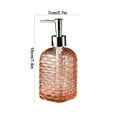 thumbnail image 3 of Vfedsrsge Wave Texture Colored Glass Soap Dispenser Pump - 350ml Refillable Bathroom Kitchen Liquid Bottle for Hand Soap Shampoo Shower Gel - Orange, 3 of 6