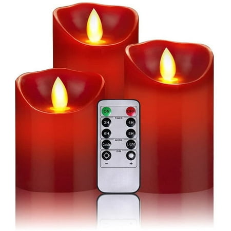 bougie candles fernbedienung flameless kerzen flickering bougies oshine pillar battery minuteur 15cm tronje kerze funktion dekorations sulen tasten flammenlose 3er