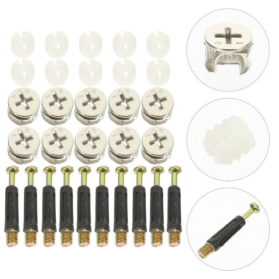 OUNONA 10Sets Assorted Color Furniture Connectors for Drawers Cabinets and Cupboards