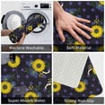 thumbnail image 4 of Front Door Mat Indoor Outdoor Outside Entrance - 16*24in Washable Sunflowers Purple Dots Thin Bathroom Rugs Fit Under Door, Bath Rugs for Bathroom, Kitchen Rugs Mats for Floor, 4 of 6