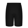 thumbnail image 4 of Men Shorts Plus Size Waffle Solid Color Casual Elastic Waist Summer Beach Shorts with Pocket Black XL, 4 of 6