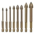 thumbnail image 4 of Cemented Carbide Cross Tile Glass Ceramic Drill Bit Hex Shank Efficient Professional Wall Drilling Tool Tile Hole Opener 10mm, 4 of 7