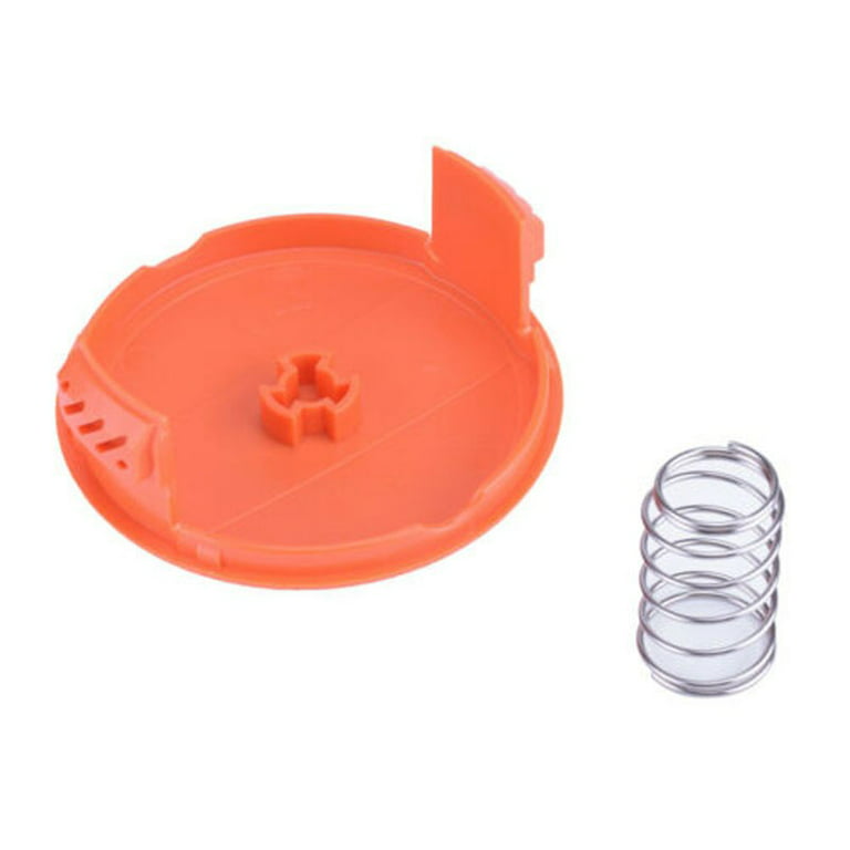 Trimmer Spool 3 Pack & Cap & Spring Replacement for Black Decker