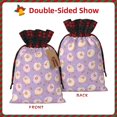 thumbnail image 2 of Rocae Sheeps Print Christmas Drawstring Linen Gift Bag with Drawstrings Treat Bag Goody Present Bags for Christmas Party Favor, 2 of 8