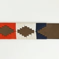 thumbnail image 3 of BE BAR H EQUINE Western Genuine Leather Men And Women Brown Belt Embroidered Red Blue & White, 3 of 4