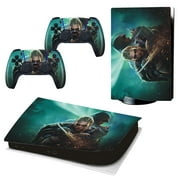 GameXcel Vinyl Decal Protective Cover Wrap Sticker for Sony PS5 Digital Console and Wireless Controller(Assassin's Creed Valhalla)