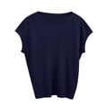 thumbnail image 5 of Lumtrix Cap Sleeve Sweater Vest for Women 2026 Spring Summer Crew Neck Casual Loose Business Tops Western Vacation Tees Navy M, 5 of 5