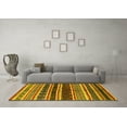 thumbnail image 3 of Ahgly Company Indoor Square Solid Yellow Modern Area Rugs, 5' Square, 3 of 4