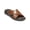 Brown, variant on Mens Black 2 Straps Cushioned Goldwyn Open Toe Slip On Leather Dress Sandals Shoes 11 M