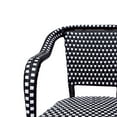 thumbnail image 5 of Baton Aluminum and Wicker Outdoor French Bistro Chairs, Set of 2, Black, White, and Wood Print, 5 of 7