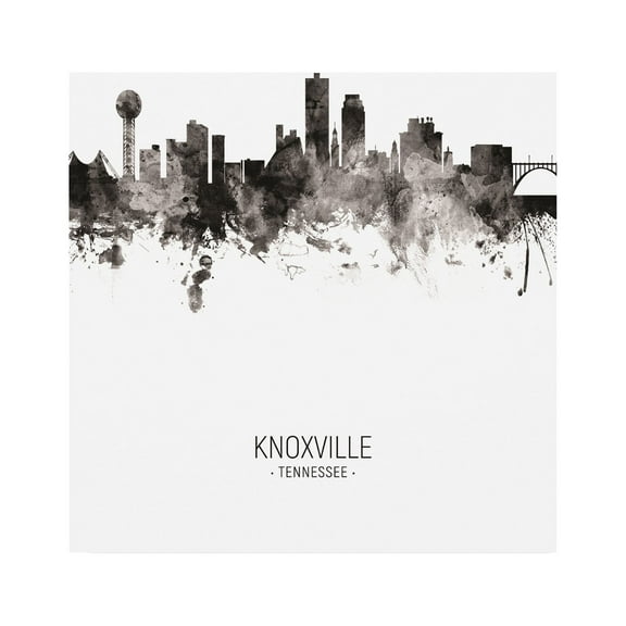 Trademark Fine Art 'Knoxville Tennessee Skyline Portrait II' Canvas Art by Michael Tompsett