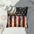 thumbnail image 2 of Orinice Stars Baseball Clock Graphic Decorative Pillow Cover for Home Couch Living Room Bed Sofa Square Pillow Covers 1PC 18x18in, 2 of 5