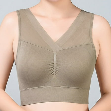 HCURIBAD Clearance! Wireless Bras  Seamless Bras for Women Sleep Leisure Sports Yoga Bra Padded Wireless Thin Soft Comfy Pullover Tops Plus Size  Push up Bra  Backless Bra  Bras for Women C M