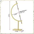 thumbnail image 2 of Pcs Medium Golden Toned Sphere Holder Metal Caliper Stand Caliper Style Crystal Display Stand For Rock Coin Egg Shell Gem Mineral Ornament, 1.73 X 2.8, 2 of 5