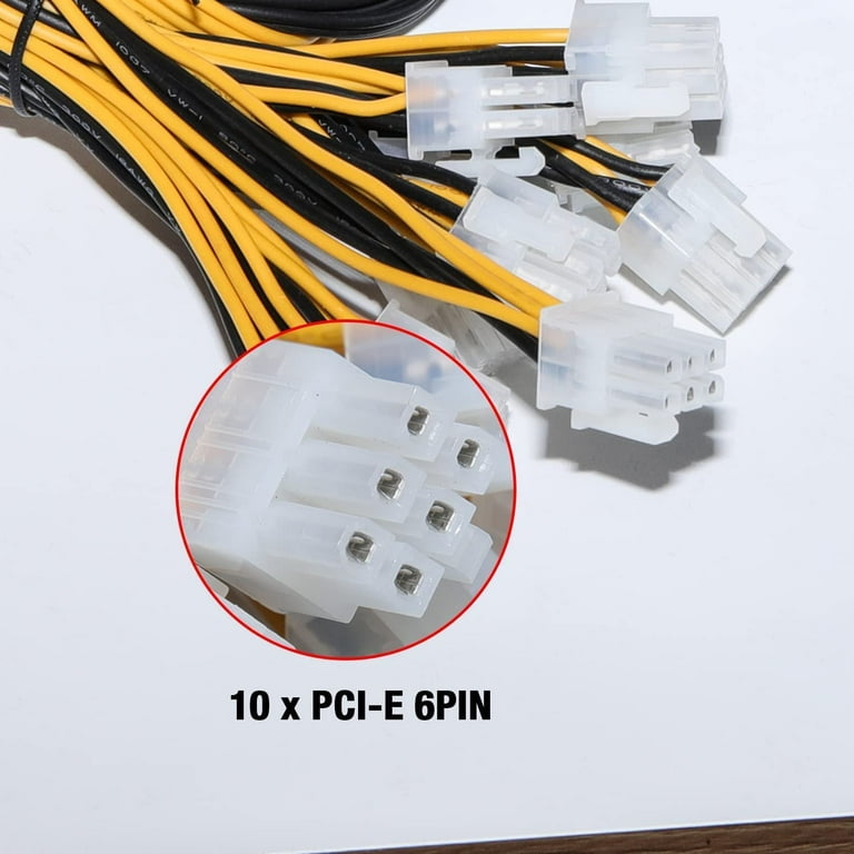 2000W Mijnvoeding, 8 GPU Miner PSU Single Channel 2U Miner Power Supply voor Bitmain Ethereum Bitcoin Mining Rigs, Crypto Miner Rig voor Mining Crypto Coins