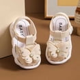 thumbnail image 6 of LIUJUNSHOP Toddler Girl Summer Shoes Baby Girl Sandals Girls Sandals Closed-Toe Sandals Flower Dress Summer Shoes Sandals Khaki 6-9Months, 6 of 8